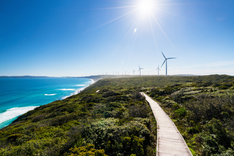Coastal wind farm