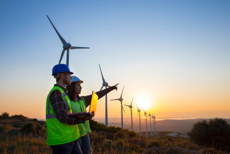 Wind farm engineers