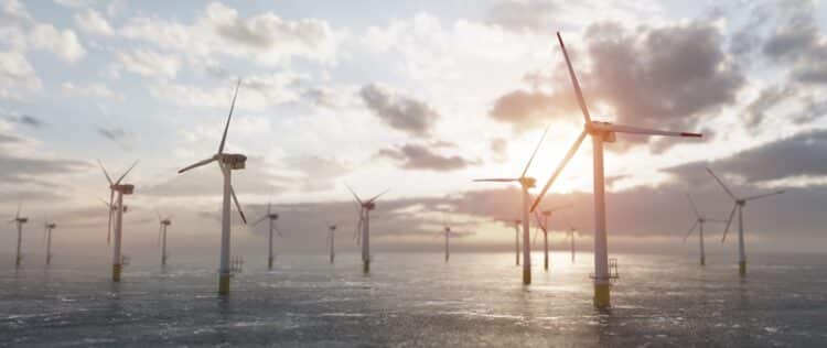 An image of offshore wind turbines