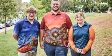 Matthew Harris, Gordon Naley and Tiarnee Lester, have made the leap from interns to employees at WA’s regional energy provider. Image: Horizon Power