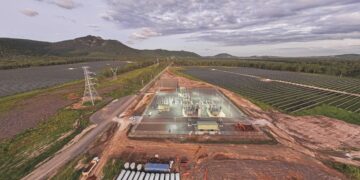 The Aldoga Solar Farm substation project. Images: Genus