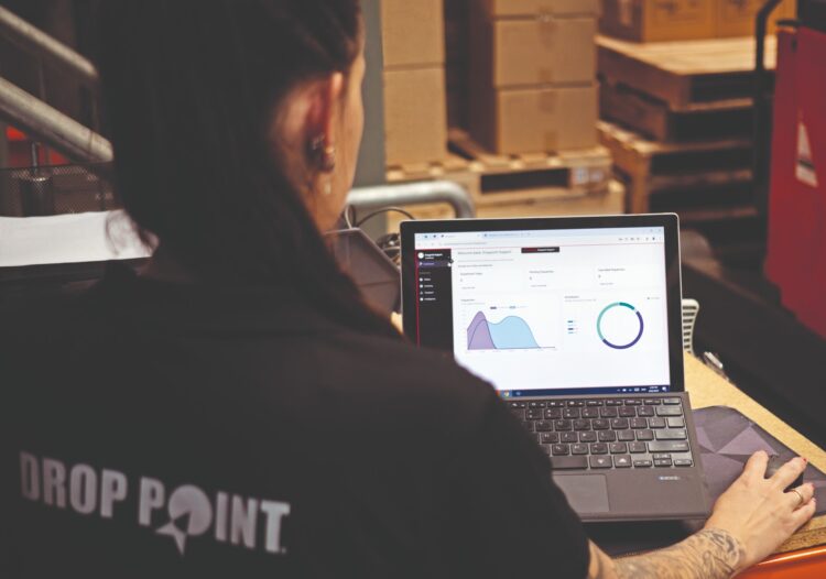 Droppoint’s proprietary MOS software is an easy-to-use platform for inventory management. Image: Droppoint