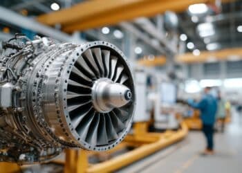A gas turbine in an industrial facility. Image: Max/stock.adobe.com