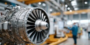 A gas turbine in an industrial facility. Image: Max/stock.adobe.com