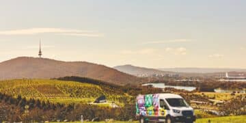 The all-electric freight delivery was finished off by last-mile deliveries from ANC and Who Gives a Crap. Image: New Energy Transport